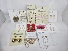 Lot of 12 Jewelry Packs Earrings Necklaces Bobby Pins Bracelets 20+ Pieces New