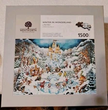 Wentworth Wood Alice Winter In Wonderland 1500 Pc Jigsaw Puzzle BILL BELL OOP