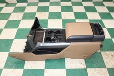 21-25 F150 Tan Black Floor Center Console Leather Armrest Storage Wood Shifter