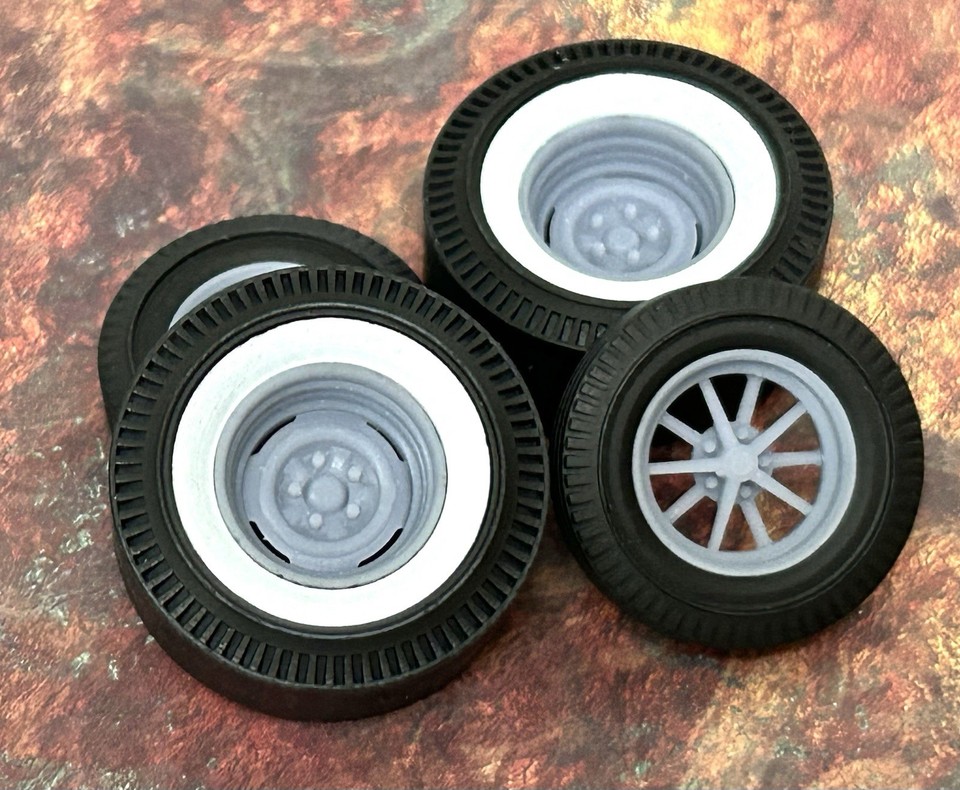 1/24 Scale: 15-inch Gasser “Steelie & ET” Wheels W/ Wide Piecrust ...
