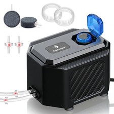 Ultra-Quiet Aquarium Air Pump 10W 255GPH Powerful Fish Tank Air Pump with...