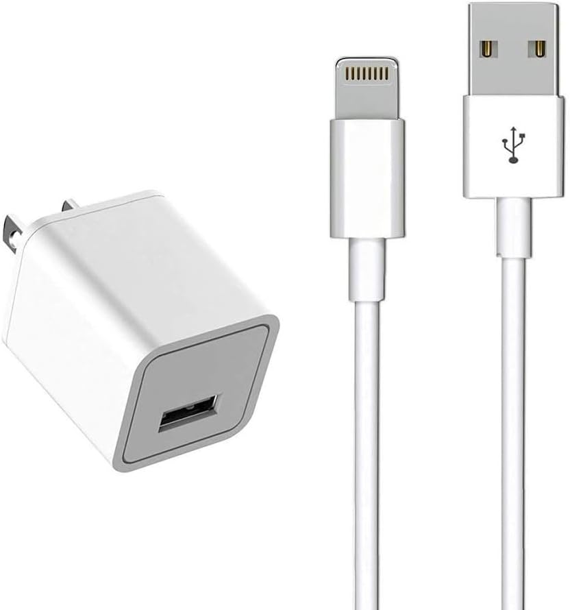 MFI-Certified iPhone Charger with Wall Adapter & Lightning Cable for Home & Travel