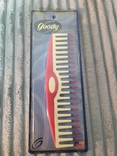 Vtg Goody Pink Wide Tooth Detangling Comb 1999 Color Dipped White Purple 7" NOS