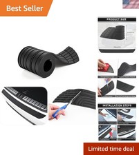 Car Rear Bumper Protector 42inch X3.4inch Carsuv Universal Rubber Anti-scra...
