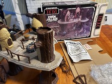 Kenner 1983 Star Wars ROTJ Ewok Village w box instructs insert sticker sheet
