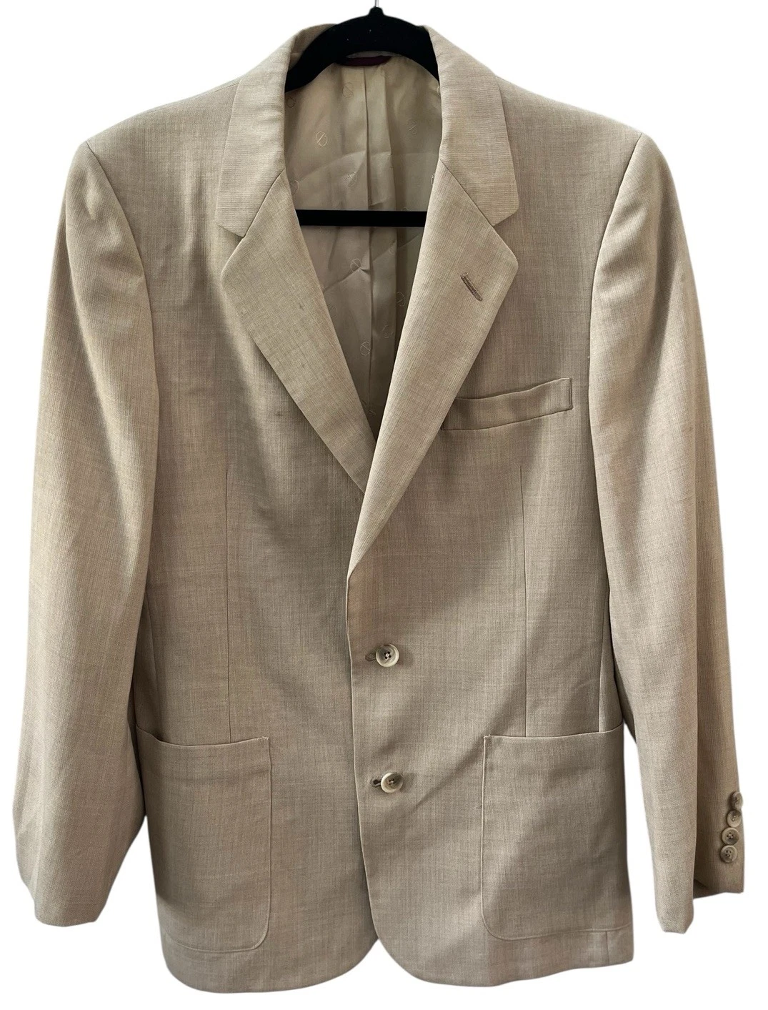 Blazer Christian Dior vintage beige 2 bottoni taglia 38 sfiato singolo primavera estate