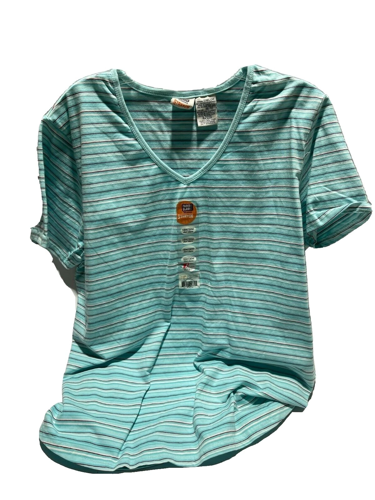Faded Glory Striped Tops for Women