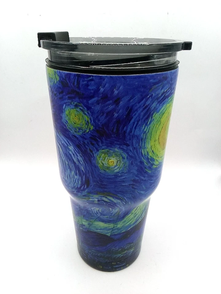 Starry Night Van Gogh Beverage Tumbler Large 20 Oz Stainless Steel with Lid - Image 2 of 4
