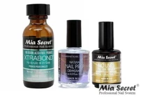 Mia Secret NATURAL NAIL PREP & NO LINES FILL LINE ERASER XTRABOND PRIMER ~ USA