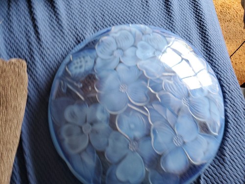 Jobling glass 12.5” Dogwood Butterfly Platter Charger BEAUTIFUL!! - Picture 6 of 8