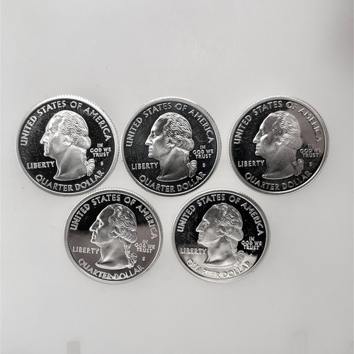 2003 S 5 Coin Year Set 50 States US Quarter 25c Gem Deep Cameo Proof 90% Silver - Picture 6 of 6