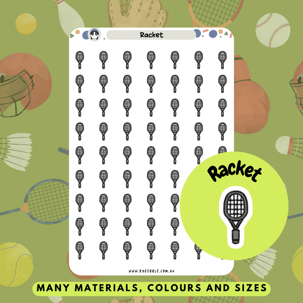 Sport Racket Planner Stickers