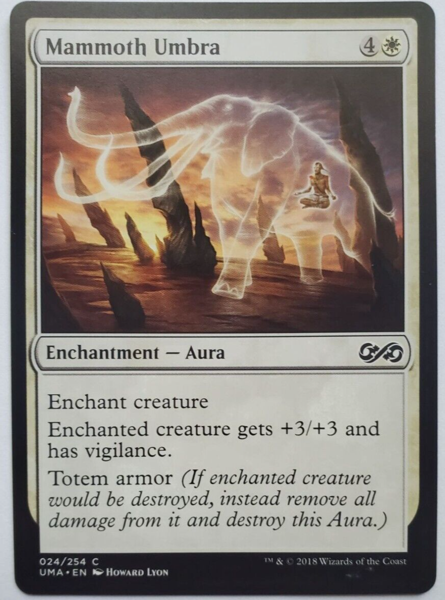 MTG Magic The Gathering Mammoth Umbra Enchantment Aura White