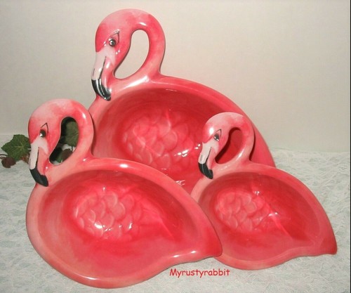 Tommy Bahama Flamingo Serving Bowls 