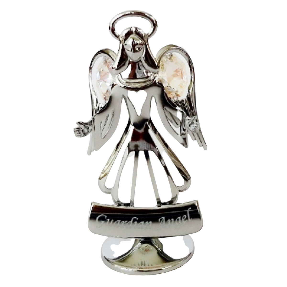 Crystocraft Guardian Angel Crystal Ornament With Swarovski Elements Gift Boxed