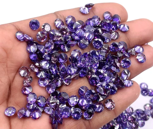 Natural Purple Amethyst Round Shape 6x6 mm Size EGL Lot Loose Gemstone 5FRM