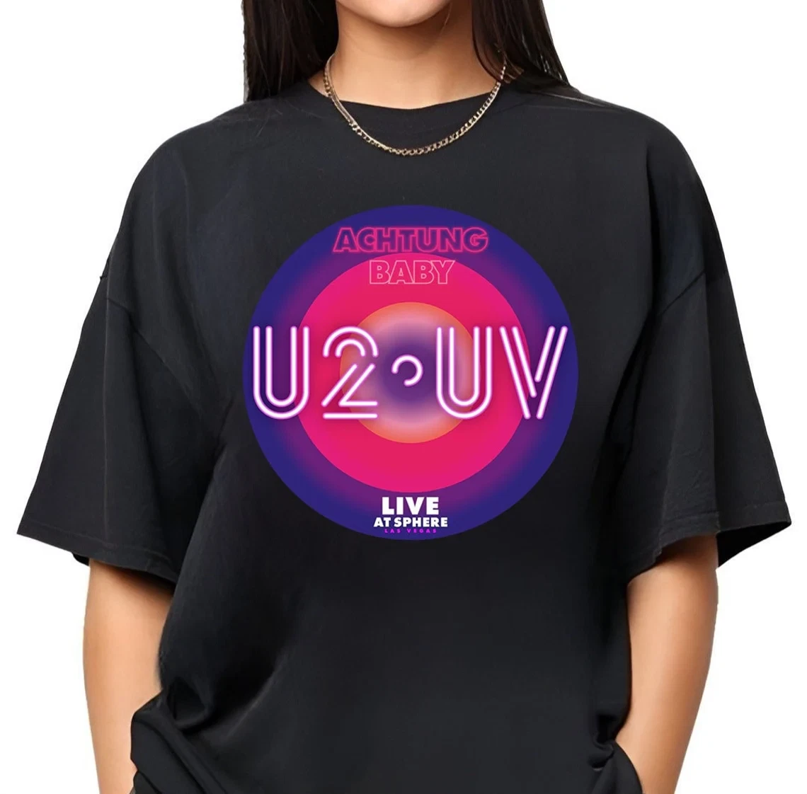 U2 Band Tour 2023 T Shirt U2 UV Achtung Baby Live At Sphere Shirt