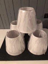 Mini Chandelier Lamp Shades Set Of 5 White