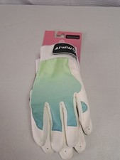 Rip-It Womens Blister Control Softball Batting Glove X-Large White/Blue/Green NW
