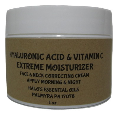 HYALURONIC ACID & VITAMIN C FACE CREAM SKIN MOISTURIZER WRINKLES LINES 1 oz