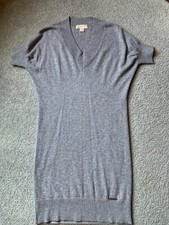Womans MICHAEL KORS Gray Short Sleeve Cashmere Sweater Dress Size XS