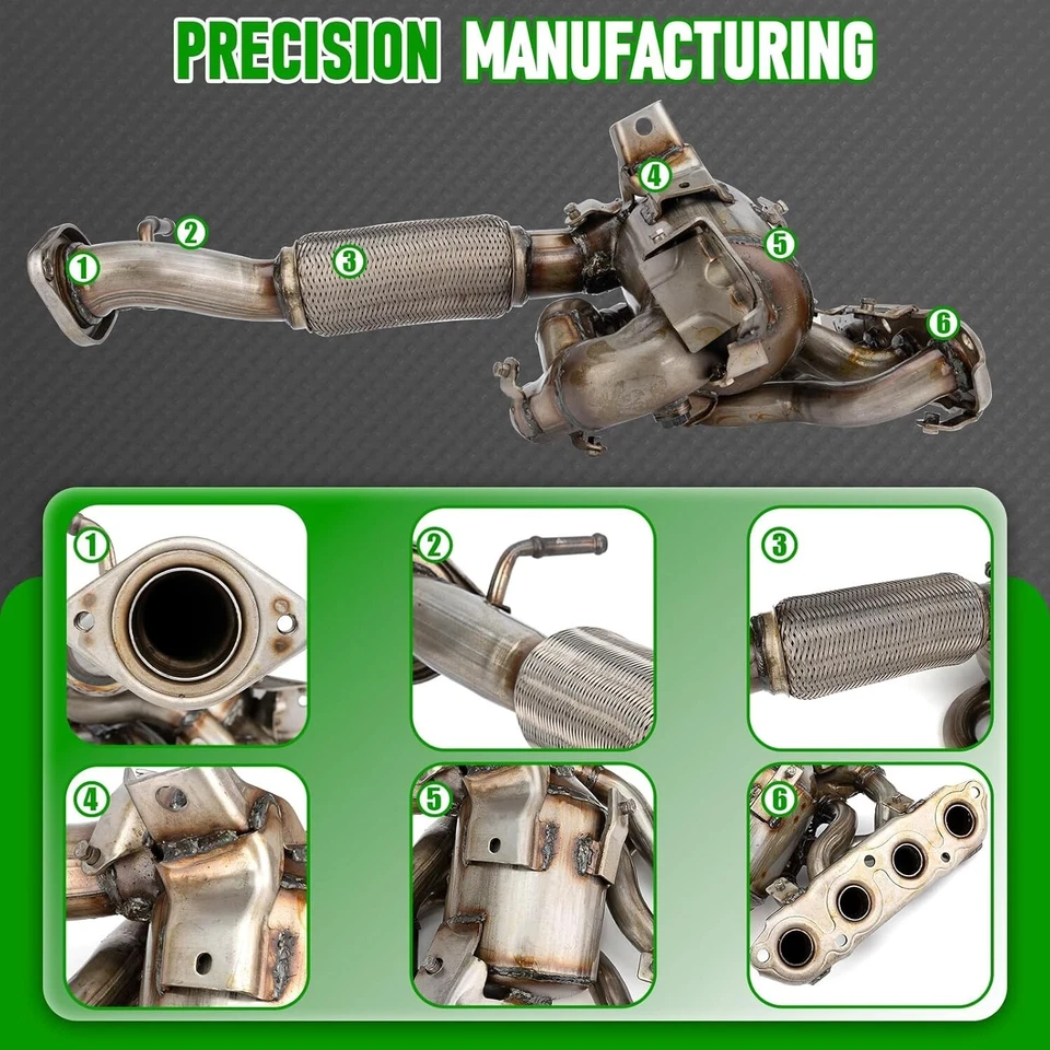 Integrated Exhaust Manifold Fit Mazda CX-5 13-15 2.0L Front Catalytic Converter - Image 4 of 4