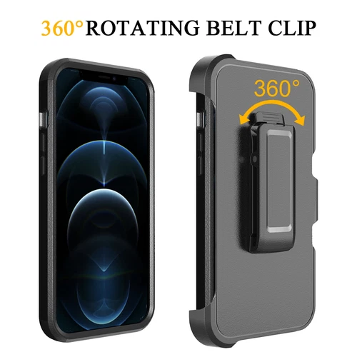 Funda protectora de alta resistencia para iPhone 16 Pro Max 15 14 13 12 11 + funda con clip para cinturón - Imagen 24 de 37