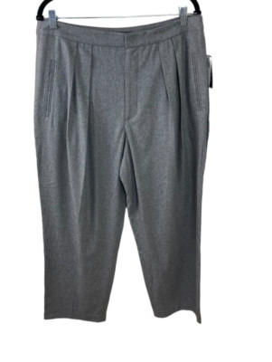 Lauren Ralph Lauren NEW 14 Gray Wool Lined Trouser Pants Old Money Preppy