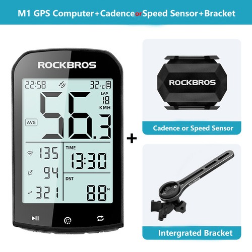 ROCKBROS Cycling Bicycle Bike GPS Computer ANT+ Wireless Speedometer Cadence - Picture 46 of 49