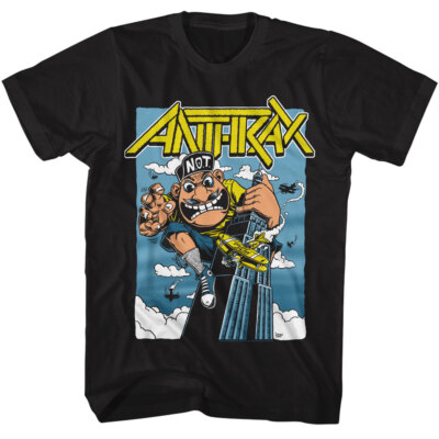 Anthrax Not Mascot Building Planes Men's T Shirt Metal Rock Band