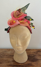 Women  s Handmade Sinamay Bandeau Style Hat With Calla Lillies One Size Fits Most