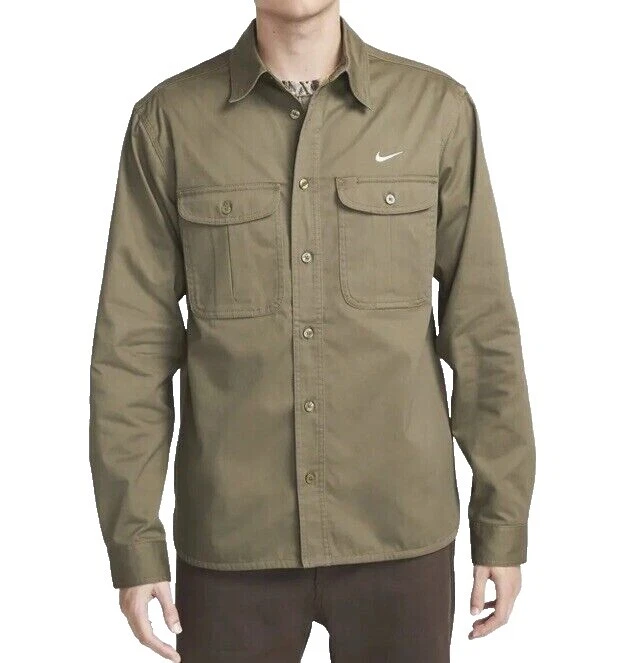 Nike Cotton Long Sleeve Casual Button-Down Shirts for Men