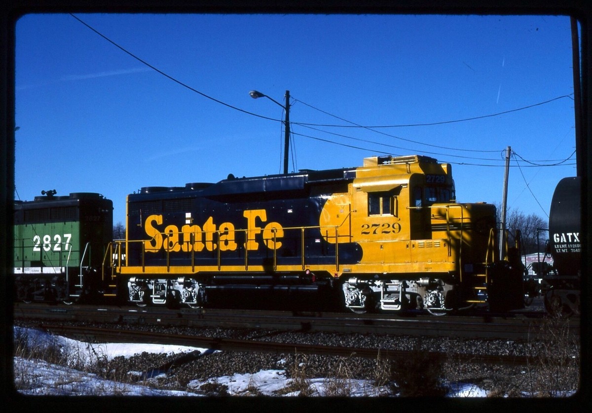 Railroad Slide - Santa Fe #2729 Locomotive 1997 Vintage