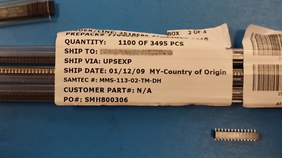 (2 PCS) MMS-113-02-TM-DH SAMTEC 2.00 mm Tiger Claw  26 Pin Socket Strip ROHS