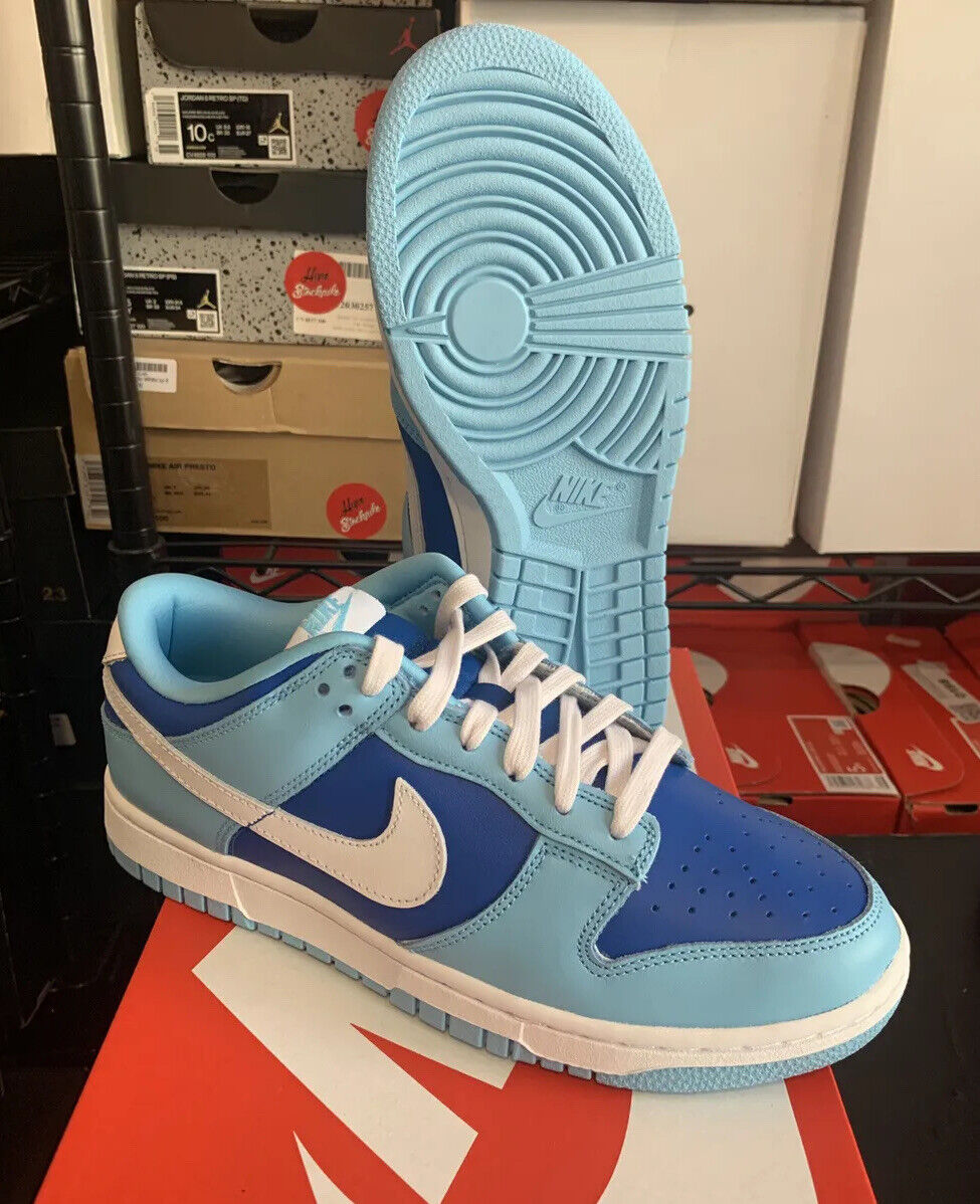 Nike Dunk Low Retro Qs Argon Blue Flash Shoes DM0121-400 TD Men&#039;s Sizes |