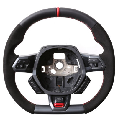Lamborghini Lenkrad Huracan Kombibezug Alcantara 12 Uhr rot Neu Beziehen 58410