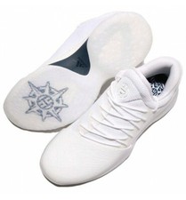Adidas Harden Vol. 1 J Yacht sz 4 Youth Kid Basketball Shoes Triple White BW1110