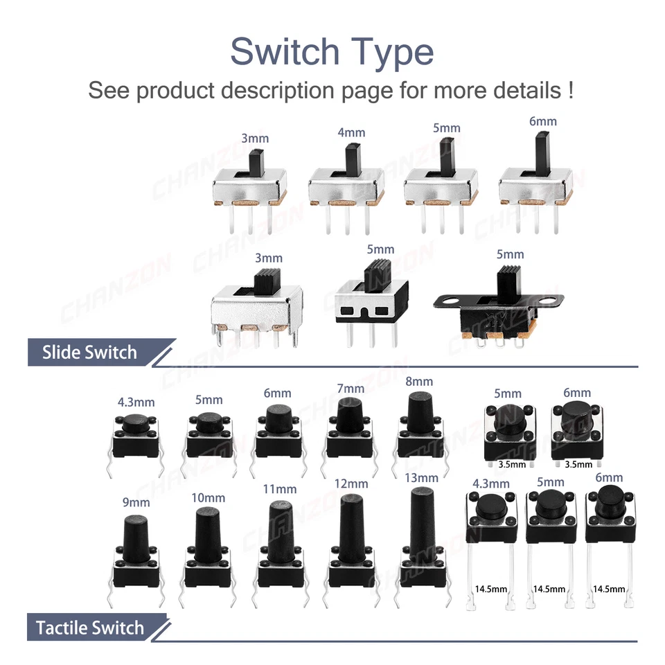 Micro Momentary Tactile Push Button SPST Switch Vertical 2 Position SPDT DIP PCB - Image 2 of 4