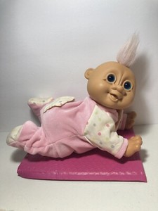 Vtg Troll Russ Doll Crawling Baby 