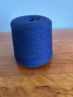 New Italian 100% Cashmere yarn on cone, medium navy blue, 2 lb, 1.4 ounces, mint