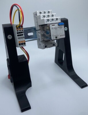 #ad #ad Desktop DIN Rail PLC Trainer Test Bench Stand – Portable 120VAC 24VDC Learning $52.23