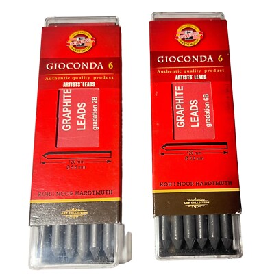 Gioconda 6 Artists  Leads Lot of 2 Total 12 Leads New In Boxes 5.6mm Czech