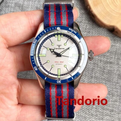 40mm Double Bow Sapphire Glass Japan NH35 20ATM Diver 120 Clicks Bezel Men Watch