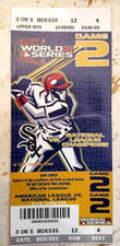 Nice White Sox  / Astros 2005 World Series Gm 2 Ticket -- Podsednik Walk Off
