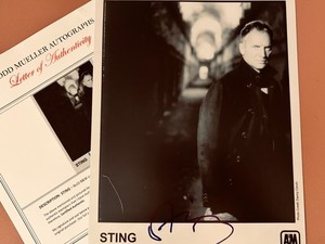 Sting Signed•8x10 BW Vintage Photo•THE POLICE•  TODD MUELLER AUTOGRAPHS COA
