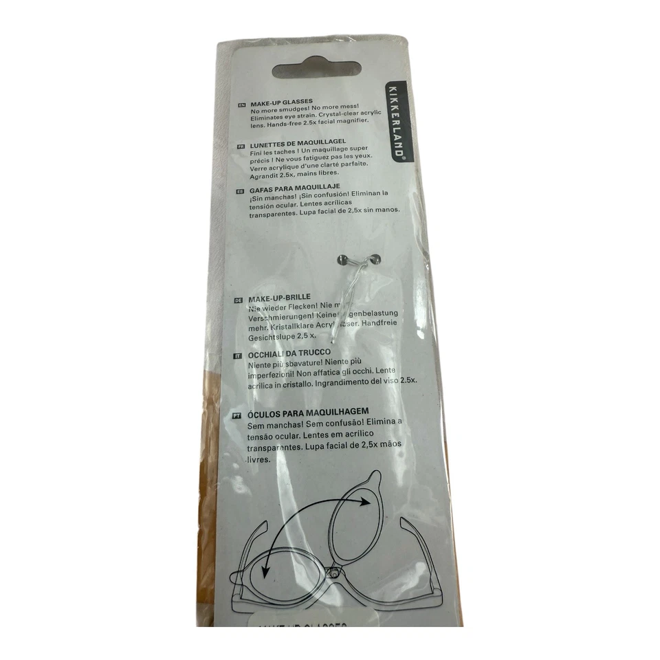 Gafas de Maquillaje - Lupa Abatible Lente Cubierta de Ojos para Aplicación de Maquillaje - Transparente Foto 2 de 4