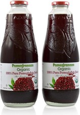 100% Organic Pomegranate Juice 33.8oz Glass B...