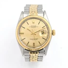 VINTAGE ROLEX 1601 DATEJUST WRISTWATCH 14K YELLOW GOLD STAINLESS STEEL BOX