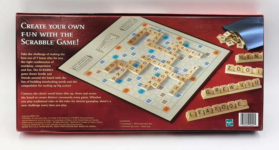 Scrabble mit Holz Steine - US Version Brettspiel Unbespielt Top Zustand - Bild 3 von 4