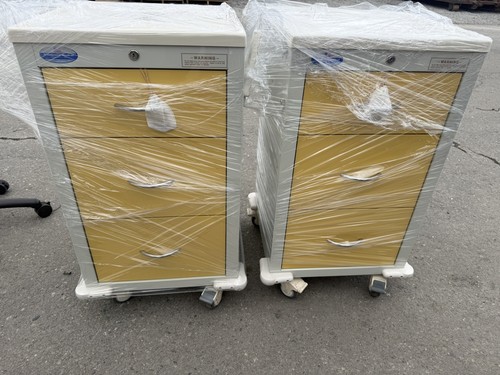ARMSTRONG Med Cart A-Smart 4 DWR Pharmacy/Med Cart Yellow ( LOT OF 2 CARTS)
